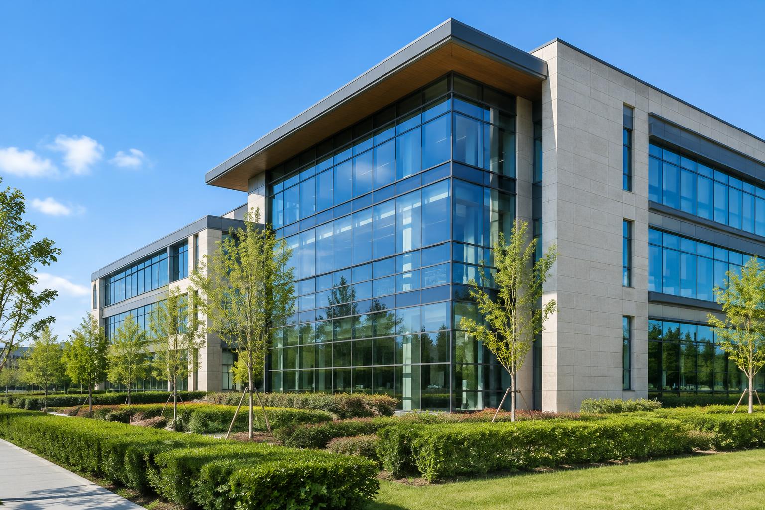 A modern commercial office building